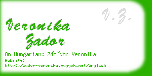 veronika zador business card